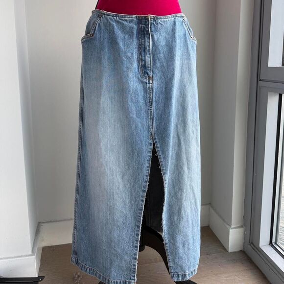 Faded Glory Maxi Denim Skirt Size 12 - Picture 2 of 4